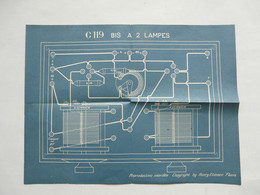 PLAN C-119 BIS à 2 LAMPES  - MATERIEL RADIOTELEGRAPHIQUE - Other Plans