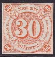 Thurn And Taxis  1859 Southern District 30k Orange Unused (most Of The Gum Is Missing) - Ungebraucht