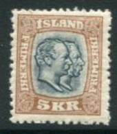 ICELAND 1907 Frederik VIII 5 Kr.  MNH / ** - Ungebraucht