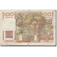 France, 100 Francs, Jeune Paysan, 1946, 1946-10-03, TB+, Fayette:28.9, KM:128a - 100 F 1945-1954 ''Jeune Paysan''