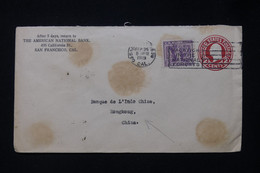 ETATS UNIS.- Entier Postal Commercial De San Francisco + Complément Pour Hong Kong En 1919 - L 87504 - 1901-20