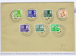 Ireland Postage Due 1980 Original Set Of 7 Values 1p To 24p Used On Plain First Day Cover 11 VI 80 - Timbres-taxe