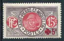 TIMBRE** De 1917 De ST-PIERRE Et MIQUELON "15 C. Surchargé + 5 C." - Unused Stamps