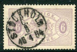 SWEDEN 1876 Official 6 öre Lilac Perforated 13, Fine Used. Michel 4Ba - Officials