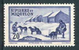 TIMBRE** De 1942 De ST-PIERRE Et MIQUELON "20 C. - Attelage" (sans RF) - Otros & Sin Clasificación