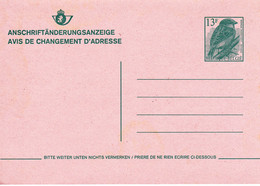 B01-314 AP - Entier Postal - Carte Postale Avis De Changement D'adresse N° 29 - Moineau Domestique - 13,00 Fr - 5 Cartes - Avis Changement Adresse