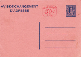 B01-314 AP - Entier Postal - Changement D'adresse N° 21 F 4.50F + 50c P010 - Adreswijziging