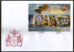 Guyana 2005 Space Shuttle Colombia Sc 3927 Sheetlet FDC # 15217 - Sonstige & Ohne Zuordnung