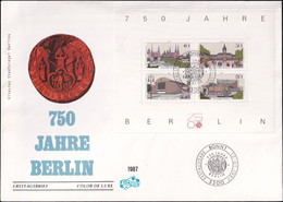 BERLIN 1987 Mi-Nr. Block 8 FDC - 1981-1990