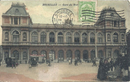 02 - 2021 - BELGIQUE - BRUXELLES - GARES - Gare Du Nord -  Colorisée - Toilée - Public Transport (surface)