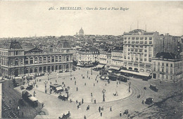 02 - 2021 - BELGIQUE - BRUXELLES - GARES - Gare Du Nord Et Place Rogier - Nahverkehr, Oberirdisch