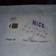 Eritrea-nice-(nakfa50)-(1)-(0200-035140)-used Card Chip+1 Card Prepiad Free - Erythrée