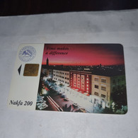 Eritrea-time Makes A Difference(nakfa 200)(6)-(0400-001582)-(lokking From Chip Other)-used Card Chip+1 Card Prepiad Free - Erythrée