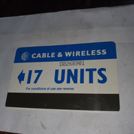 Diego Garcia-cable A Wireless-(8)-(D0268901)-(17units)-used Card+1card Prepiad Free - Diego-Garcia