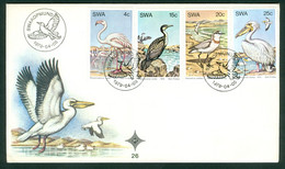 South West Africa SWA 1979 FDC Water Bird Fauna Pelican Flamingo Cormorant Plover Cover - Autres & Non Classés
