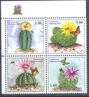 2018. Tajikistan, Cactuses And Butterflies, 4v, Mint/** - Tadjikistan