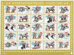 Denmark; Christmas Seals. Full Sheet 1995   MNH** - Feuilles Complètes Et Multiples
