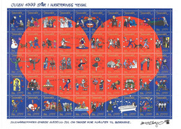 Denmark; Christmas Seals. Full Sheet 1999   MNH** - Feuilles Complètes Et Multiples
