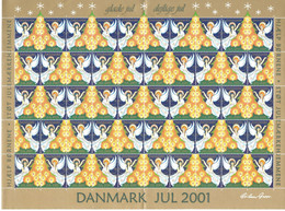 Denmark; Christmas Seals. Full Sheet 2001   MNH** - Hojas Completas