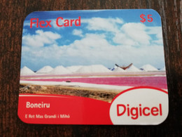 BONAIRE $ 5,- SALT MINES /WINNING DIGICEL FLEXCARD  DATE; 22-10-2012 **4753** - Antillen (Niederländische)