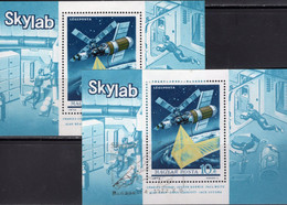 SKYLAB Ungarn Blöcke 101 **/o 10€ NASA-Raumlabor 1973 Raumschiff Bloque Hoja S/s Blocs Space M/s Sheets Bf Hungaria - Stati Uniti