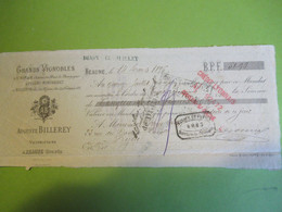 Mandat à Ordre/ Œnologie/ Grands Vignobles PULIGNY-MONTRACHET/ Auguste BILLERET/BEAUNE Côte D'Or/Dijon/1896  FACT438 - Food