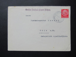 Böhmen Und Mähren 23.10.1939 Deutsche Dienstpost BuM Vom Justizinspektor Stürmer Prag XIX Deutsches Oberlandesgericht - Covers & Documents