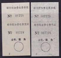 CHINA CHINE ZHEJIANG ADDED CHARGE LABEL (ACL)  0.10 YUAN X2  5-digit And 6-digit - Autres & Non Classés
