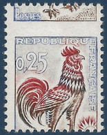 France 1962 Coq N°1331** Timbre De Carnet Couleurs Pales Et Piquage à Cheval !! - 1962-1965 Coq De Decaris