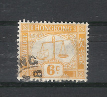 HONG KONG  /  Y. & T.  N° 4  ( Timbre-taxe ) /  6 CENTS  Orange - Timbres-taxe