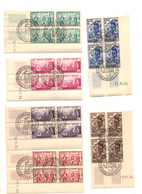 Algérie Coins Datés N° 319 /324 Séisme D'Orléanville 6 Valeurs Avec Cachet Spécial Commémoratif Du 5/12/1954 - Unused Stamps