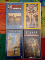 Lot De 4 K7 VHS Sur Le Thème De L'Egypte Des Pharaons Et Leurs Trésors - A Saisir !!! - Documentaires