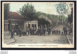 CPA 91 Essonnes Carrefour Des Rues Louis Robert Et De La Poudrerie - Essonnes