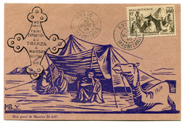 RC 20240 MAURITANIE 1946 FOIRE EXPOSITION DU TRARZA A ROSSO SUR CARTE POSTALE - Covers & Documents