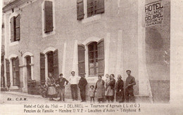 S 4  - 278  -     TOURNON - D'AGENAIS    -     ( 47 )  -        Hôtel  Et  Café  Du  Midi   -  J . DELBREL  - - Tournon D'Agenais