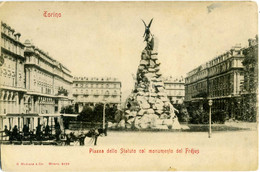 TORINO  Piazza Dello Statuto  Monumento Del Frejus  Tram A Cavallo  Ippotram - Transportmiddelen