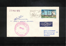 Madagaskar 1973 Space / Raumfahrt Earth Tracking Station Interesting Signed Letter - Africa