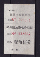 CHINA CHINE CINA JIANGXI ADDED CHARGE LABEL (ACL) 0.15 YUAN - Autres & Non Classés