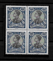 PORTUGAL - 1910 King Manuel II, BLOCO 4 X 1000 REIS MNH (STB6#07) - Otros & Sin Clasificación
