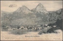 Brunnen Und Die Mythen, Schwyz, 1901 - Charnaux Frères AK - Ingenbohl