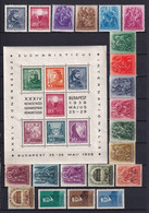 HONGRIE - ANNEE COMPLETE 1938 - YVERT N° 490/518 + BLOCS 2/4 * MLH - COTE = 178 EUR. - 2 PAGES - Años Completos