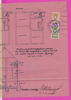 259114 / Bulgaria 1946 - 10+20 (1945) Leva , Revenue Fiscaux  , Water Supply Plan For A Building In Sofia - Other Plans