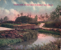 CHICAGO - WINDING PATHS AND FOOT BRIDGE IN VIEW SECTION OF HUMBOLDT PARK - Other & Unclassified