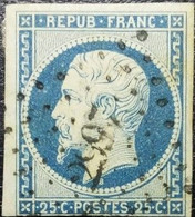 FRANCE Y&T N°10a Louis-Napoléon 25c Bleu Foncé. Oblitéré Losange P.C. N°2997 Saint-Avold - 1852 Louis-Napoleon