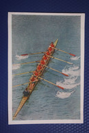 Old Postcard - Sport  -   USSR - Rowing -  8 Skif Boat - 1956 - Rudersport