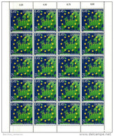 Luxembourg Feuille De 20 Timbres à 0,45 Euro 25 Ans  Cour Des Comptes Européennes 1977-2002 - Feuilles Complètes