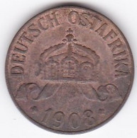 German East Africa. 1 Heller 1908 J . KM# 7 - Deutsch-Ostafrika