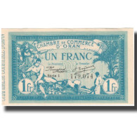 Billet, Algeria, 1 Franc, Chambre De Commerce, 1915, 1915-05-12, SPL - Algérie