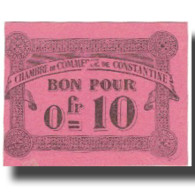 Billet, Algeria, 10 Centimes, Chambre De Commerce, 1915, 1915-10-12, SUP+ - Algérie