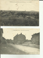 55 - Meuse - Vigneulles Les Hattonchatel - Auzéville  - Lot De 2 Cartes -vue Générale - Rue Haute Et Basse - - Vigneulles Les Hattonchatel